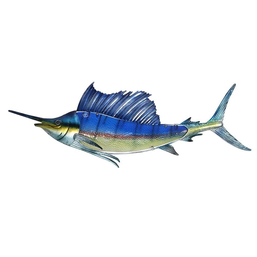 Metal Sailfish Wall Art Outdoor Metal Fish Wall Hanging Decor Indoor Home🫱